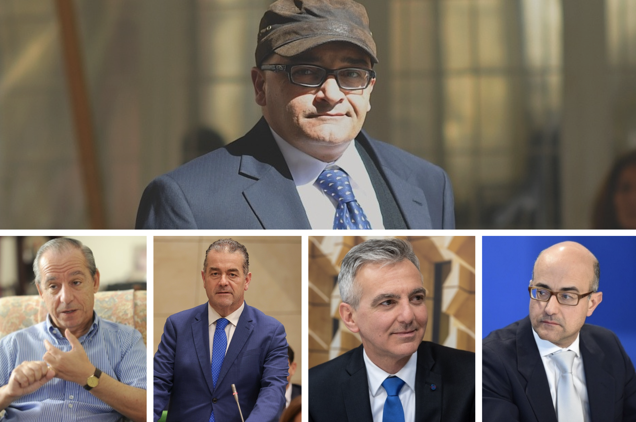 Five brothers were found innocent of false accusations made against them by their sibling, George Farrugia (top), and after they were ‘indicted’ by the media and PN politicians of the time, including Lawrence Gonzi, Beppe Fenech Adami, Simon Busuttil and Jason Azzopardi (above)