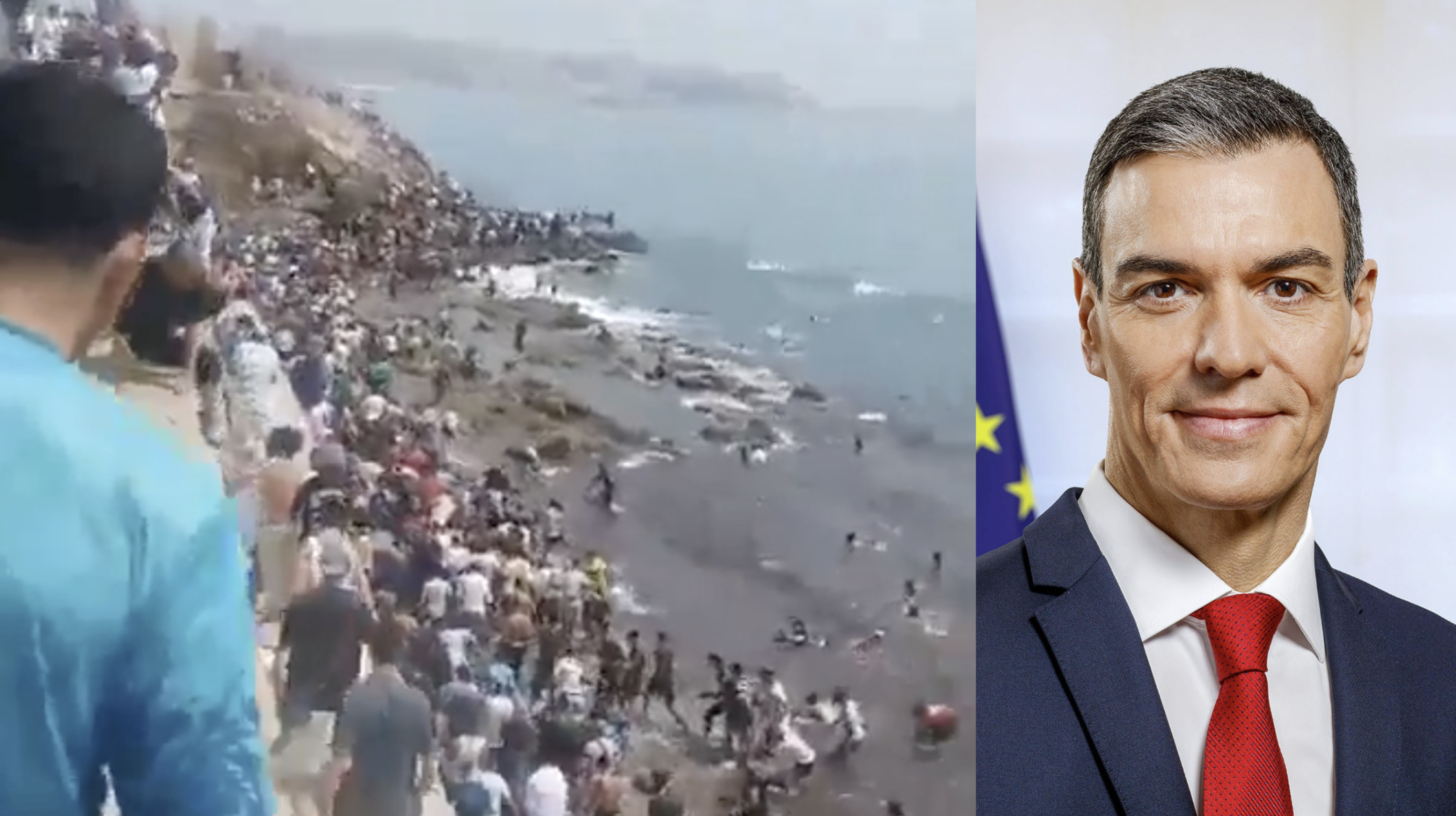 About 60,000 migrants crossed into Ceuta from Morocco within 24 hours, according to the territory’s president, who said at least 34 people died during the crossing.