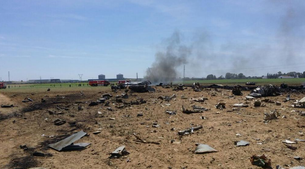 The plane crashed in a rural area near Seville airport