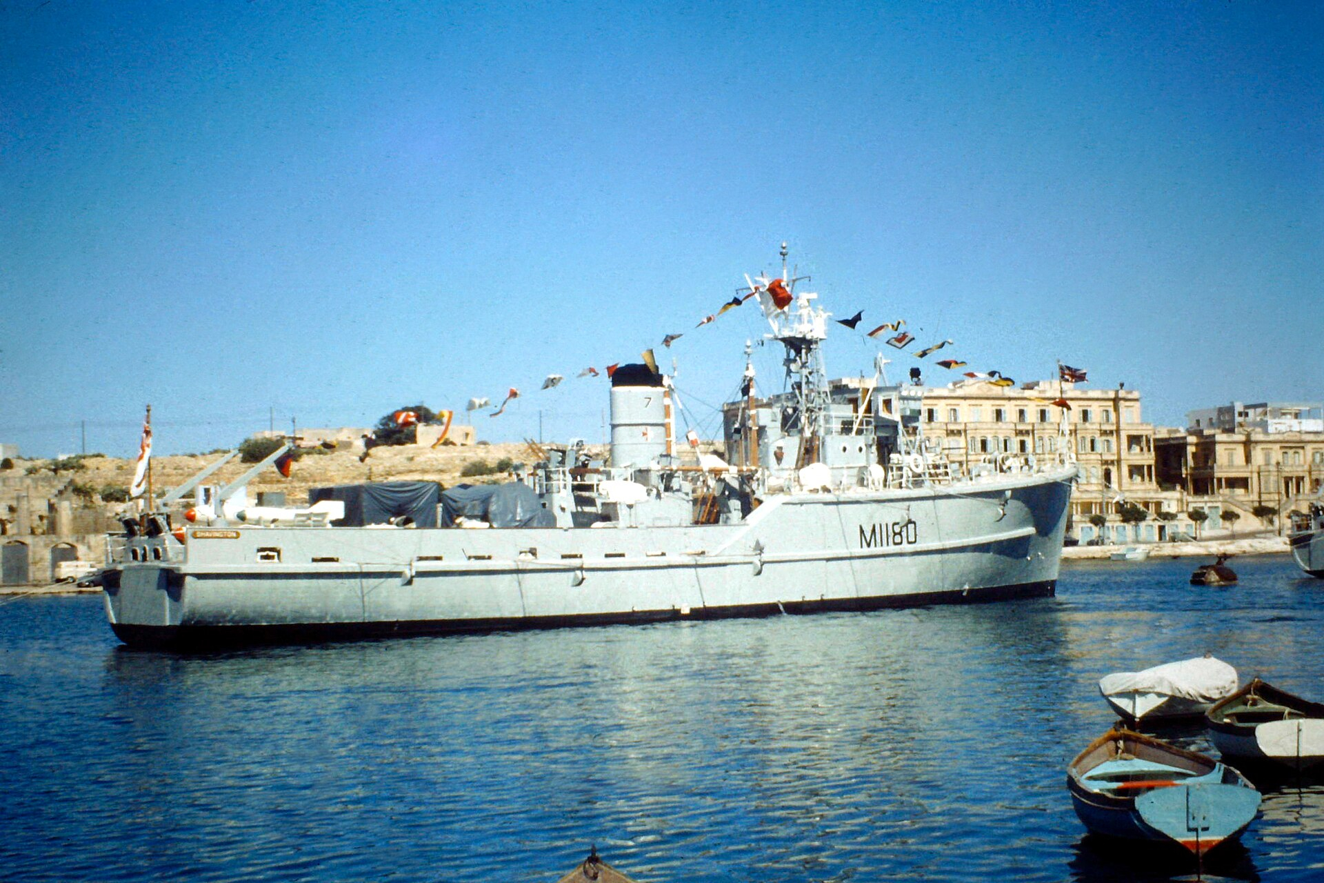 Ship decorated for in honour of Malta’s independence (Photo: Peter Sibbald)