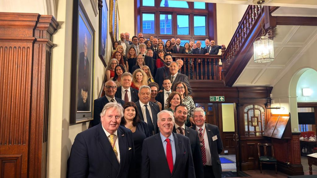 Pictured (front row, from left): Mr Nigel Payne, President of the Consular Association in Wales, and Mr Stephen Montefort, High Commissioner of Malta to the United Kingdom; and (second row, from left): Ms Tania Brown, CEO of TradeMalta, and Mr. Reuben Mifsud, Honorary consul of Malta to Wales, and (third row, from left):  Mr. Richard Harris, Head of Trade at Welsh Government, Ms. Carmen Walls, Senior Manager TradeMalta, together with members of the Malta–UK trade mission delegation