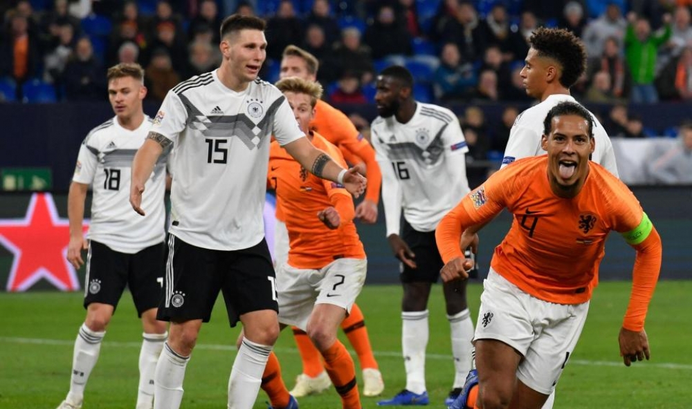 UEFA Nations League: Virgil van Dijk consoles official after Germany draw