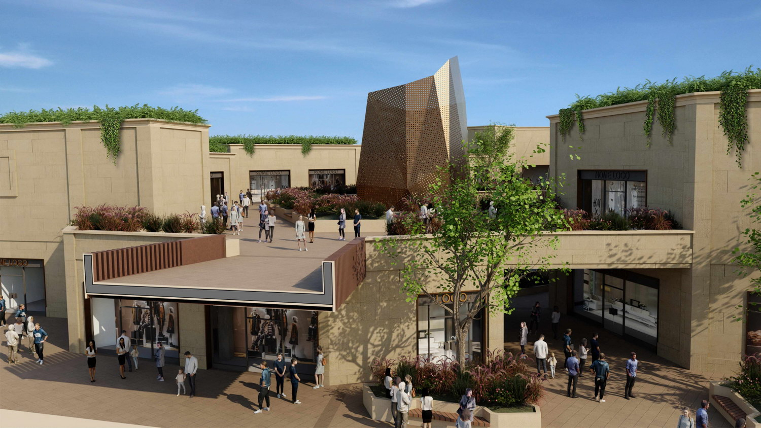 Photomontage of the complex, which will include retail outlets, a hotel and a medical centre, among other amenities