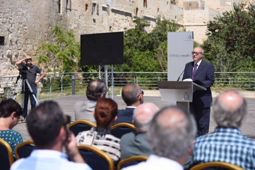 Minister for the Environment and Sustainable Planning addressed the press at the Mdina, discussing waste management alternatives (Photo: James Bianchi/MediaToday)