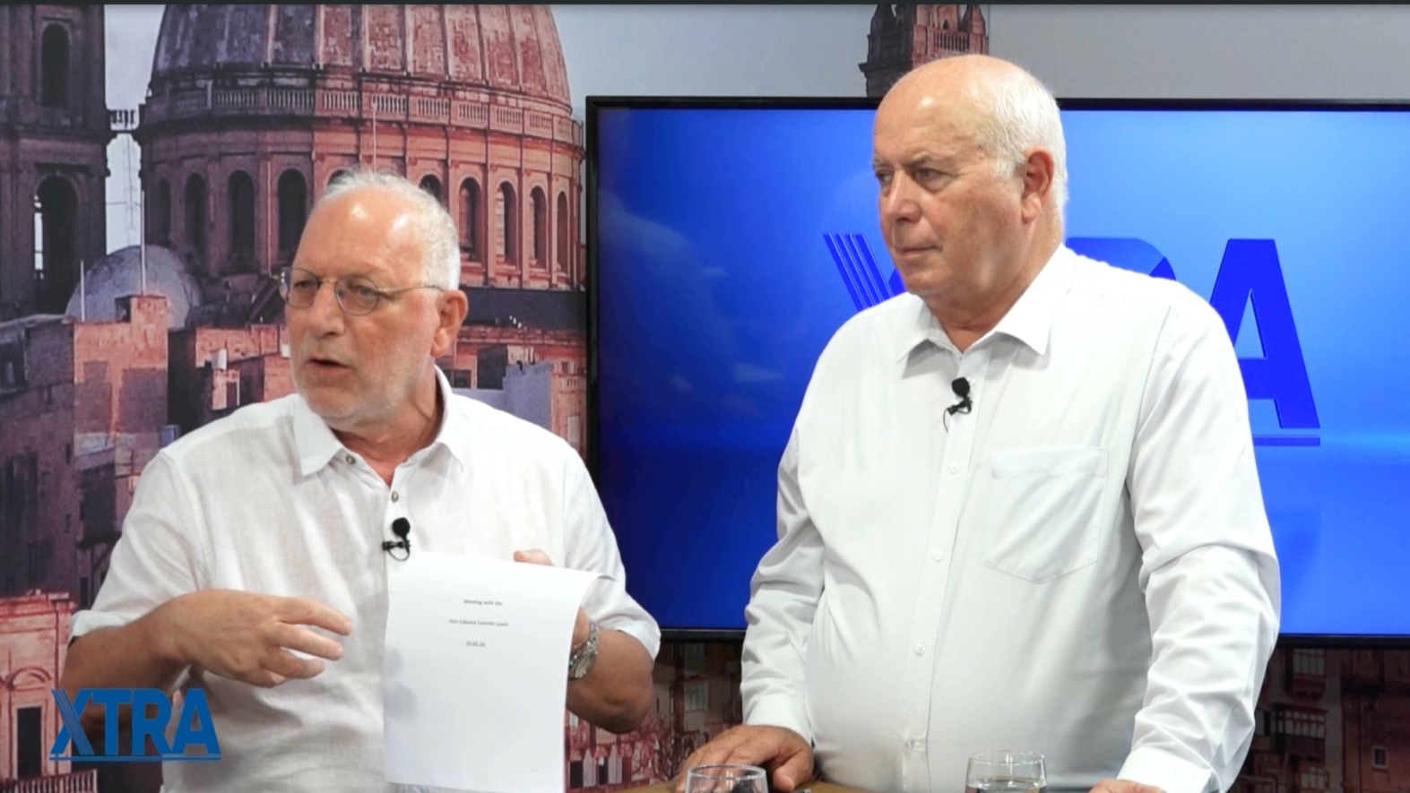 Mayors Noel Muscat and Ċensu Galea on TVM's Xtra