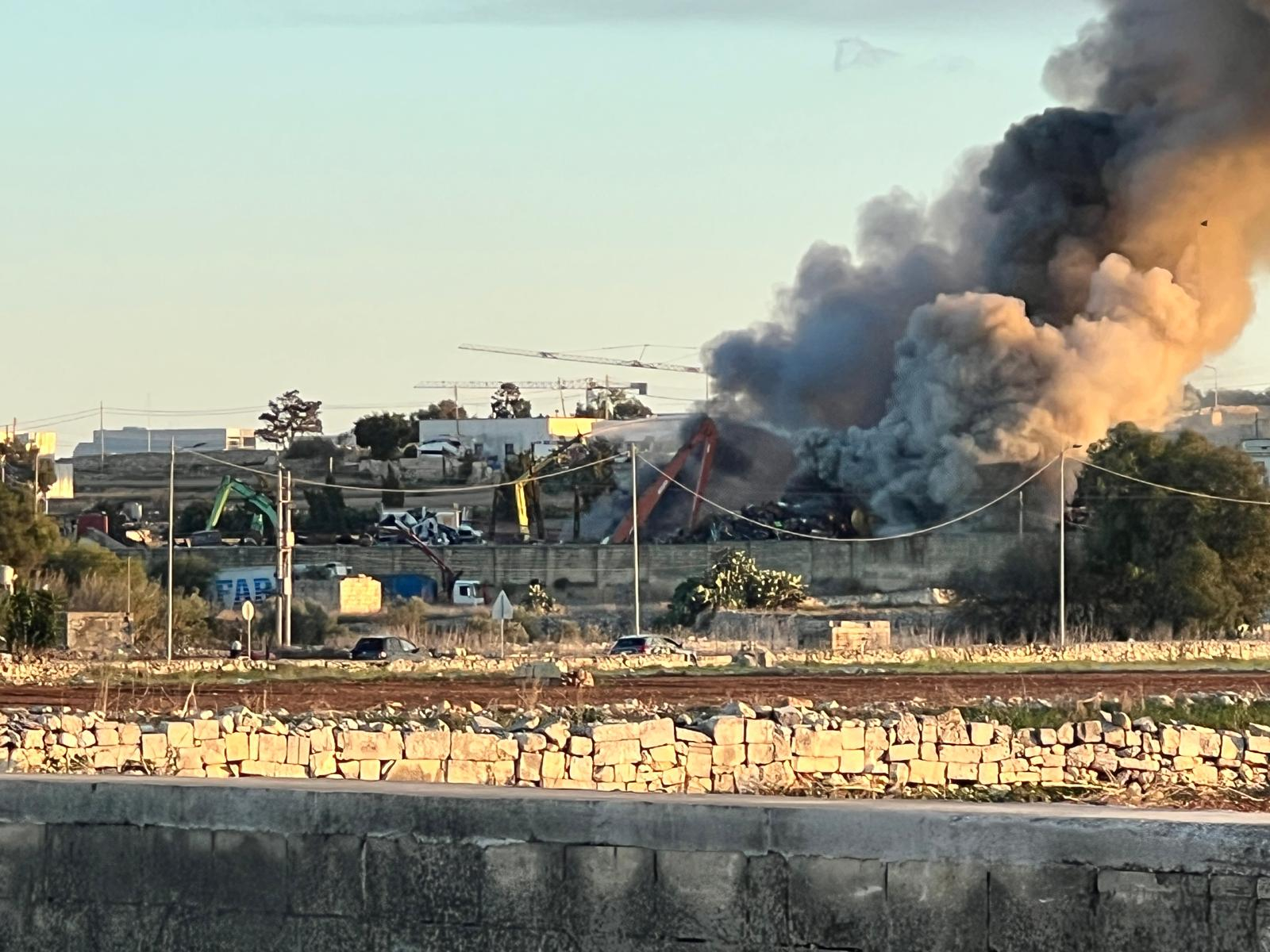 Fire breaks out at Żejtun scrapyard