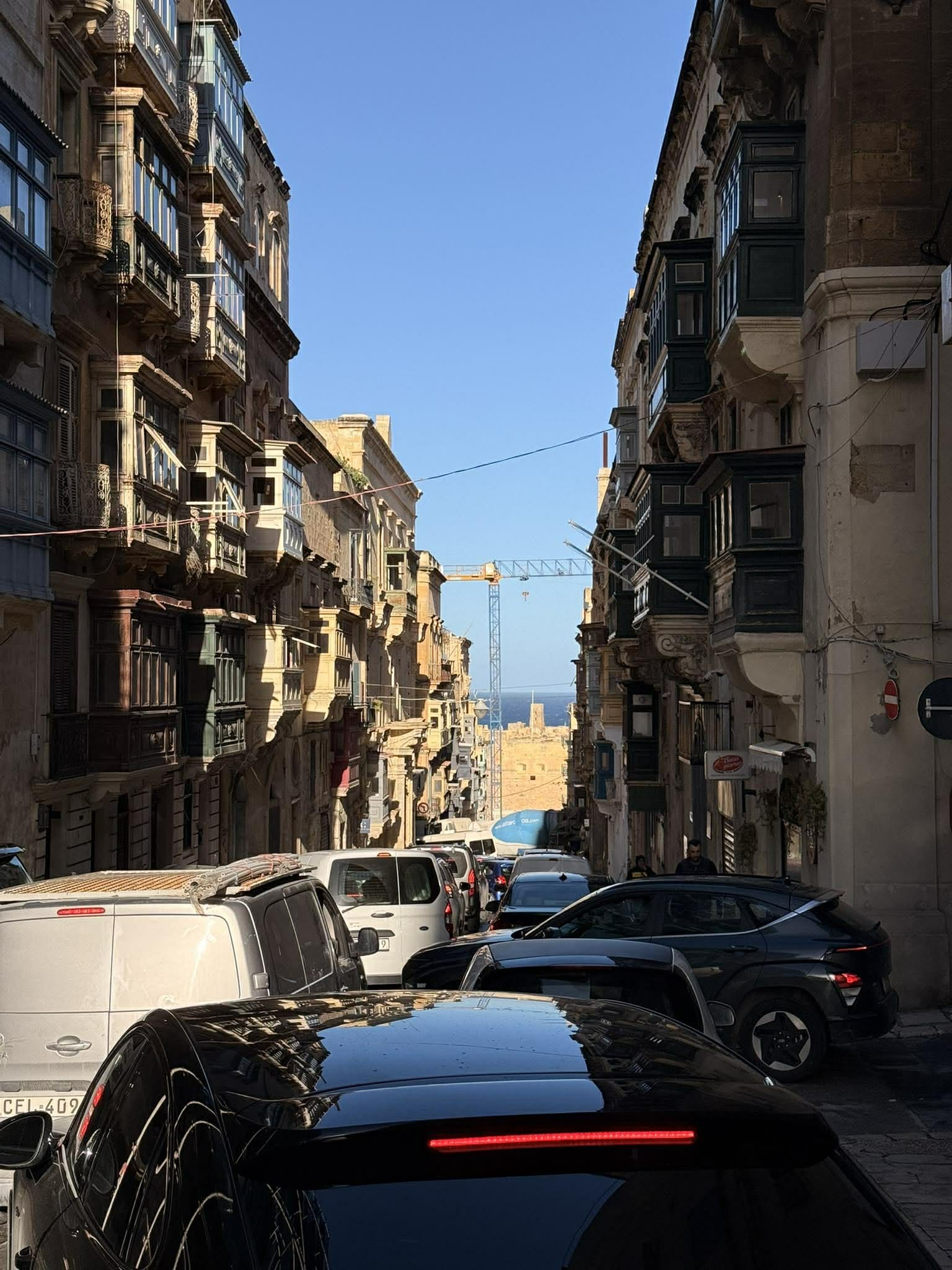 Photos were sent by a Valletta resident stuck in the traffic jam