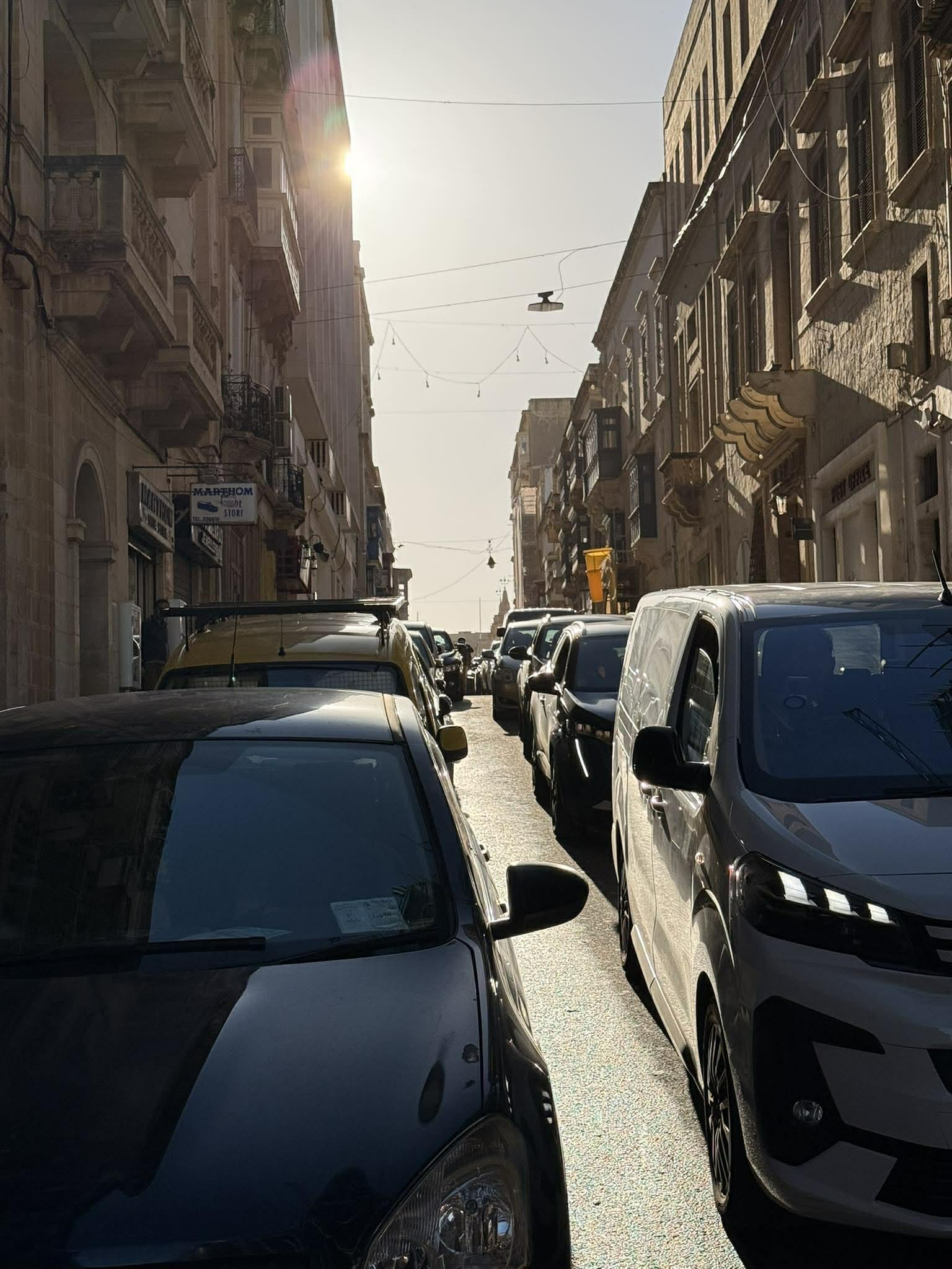 Photos were sent by a Valletta resident stuck in the traffic jam