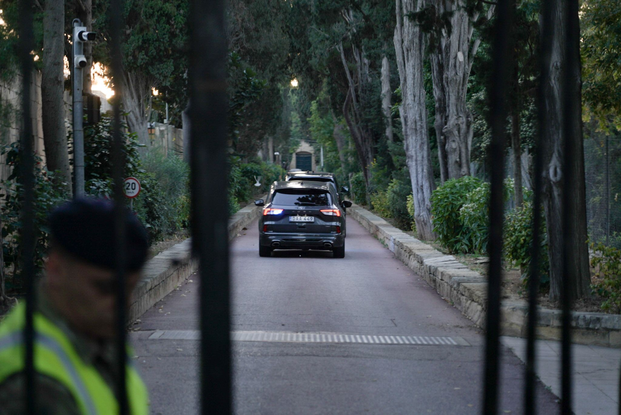 Prime Minister Robert Abela entering San Anton Palace to advise the President of the Republic Myriam Spiteri Debono to dissolve parliament and issue writ for a 30 May general election 