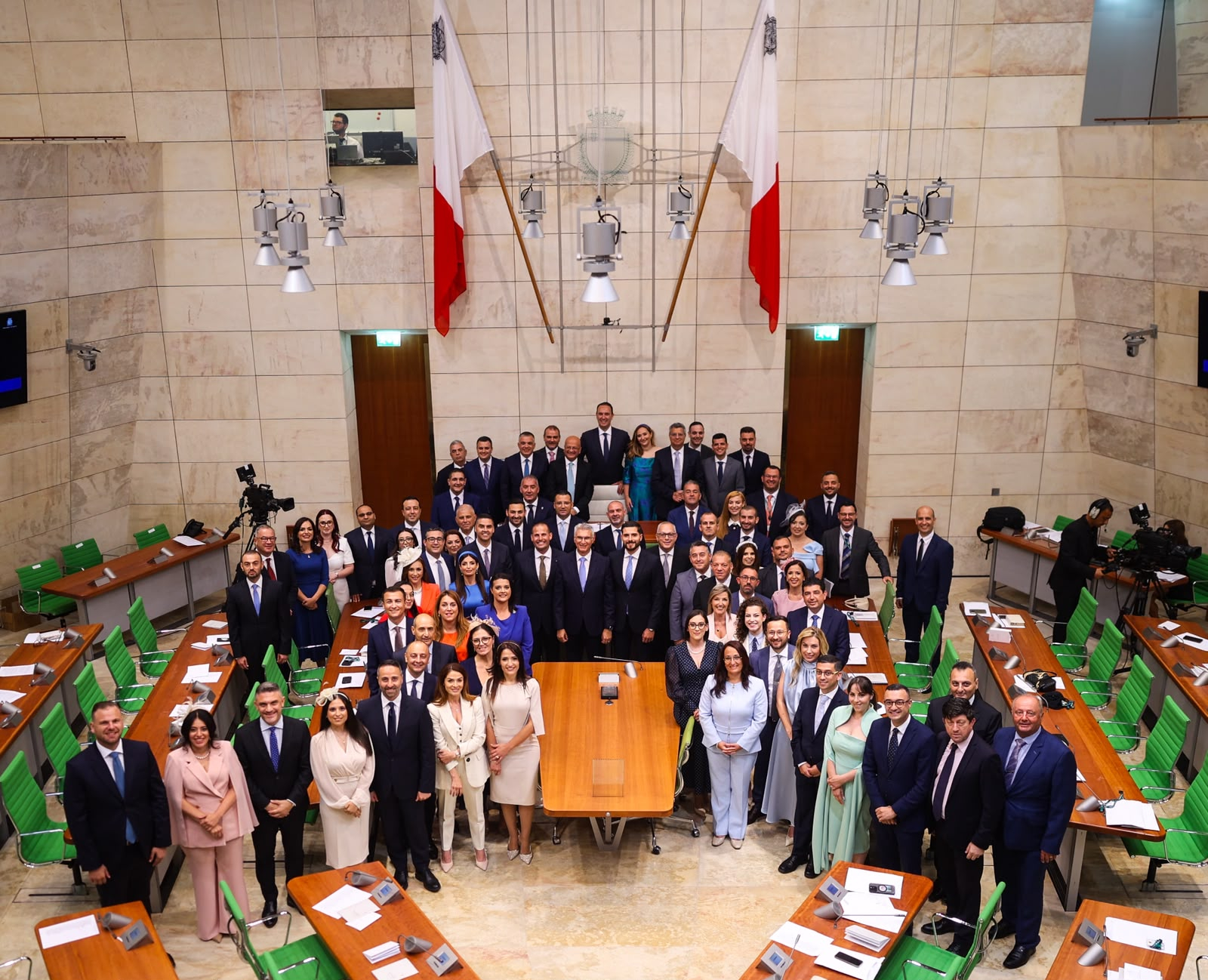 The new House of the 15 Parliament is made up of 42 Labour seats and 37 Nationalist seats, after Labour won a fourth consecutive general election under Robert Abela (Photo: DOI)