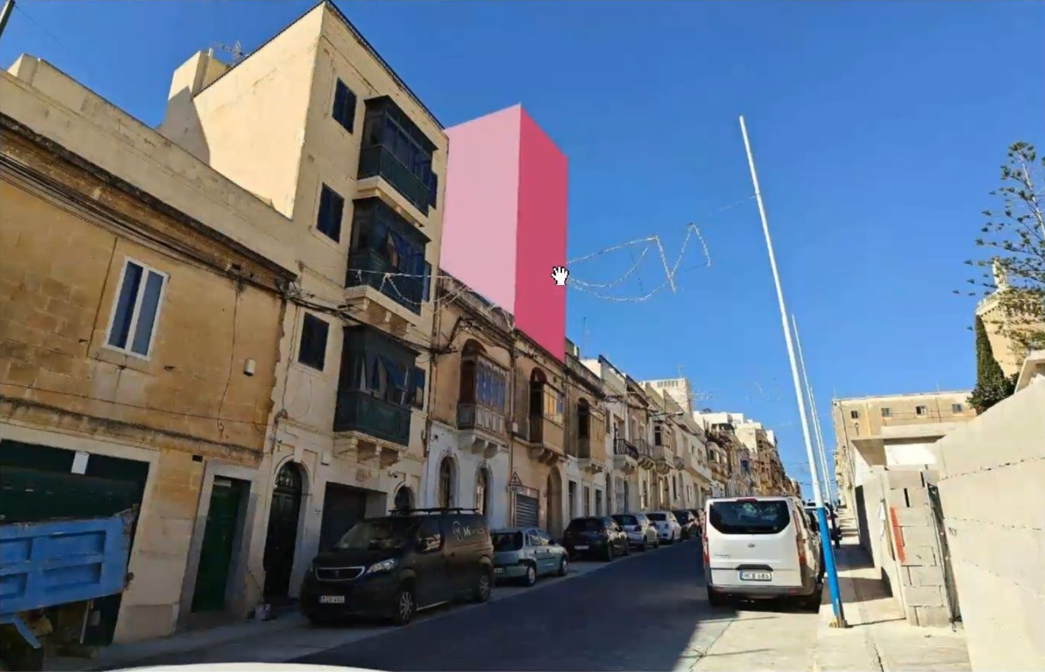 A visual representation of scale of the development presented by objectors