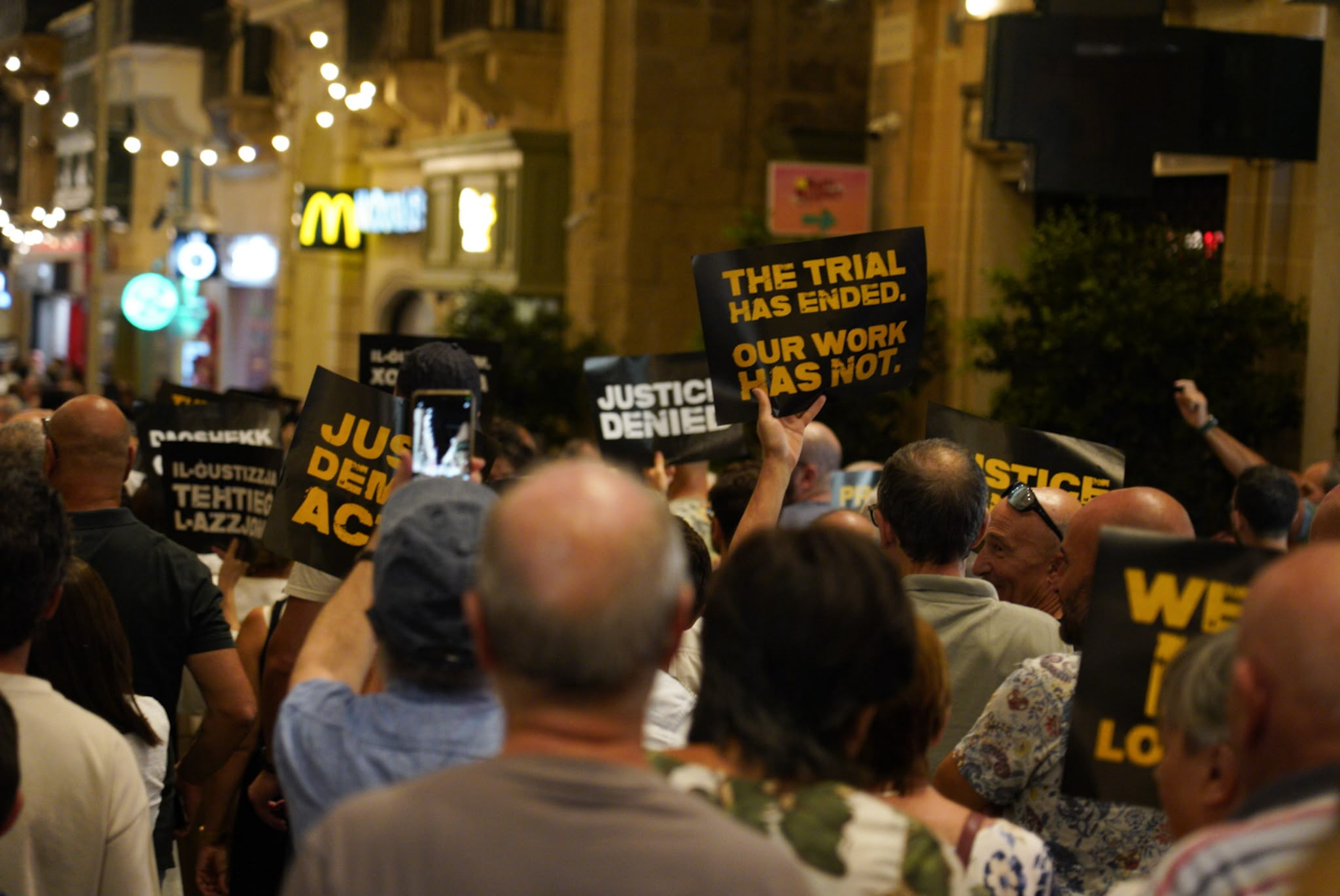 WATCH | Protestors voice anger, frustration and concern as they call for justice over Caruana Galizia assassination
