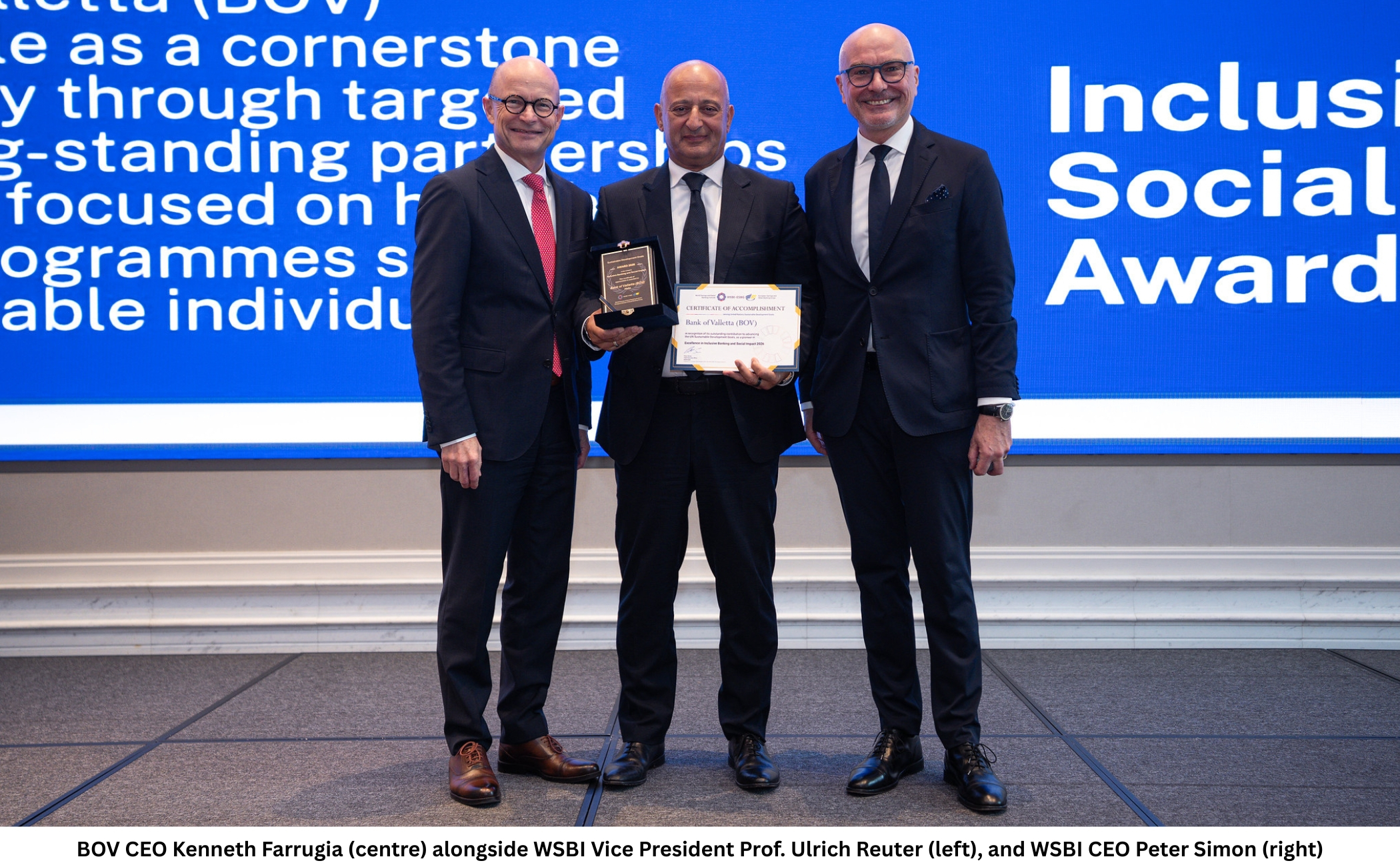 BOV wins WSBI-ESBG award for inclusive banking and social impact