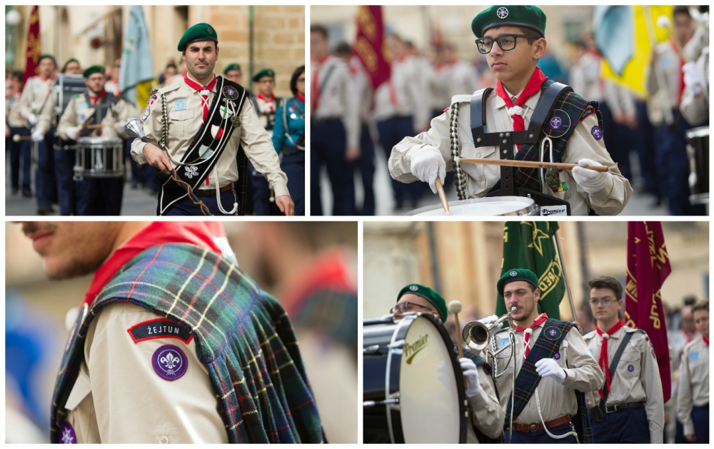 The donation was presented during a district rally in Żejtun, which brought together scout groups from the South District