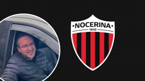 Joseph Portelli applauded by Nocerina supporters outside stadium