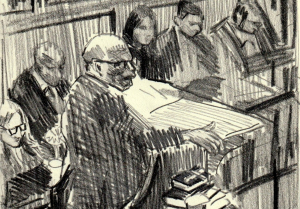 Yorgen Fenech’s trial by jury through the eyes of a sketch artist