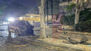 Man suffers serious injuries after crashing into tree