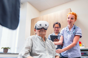 Seniors explore the Vatican using VR