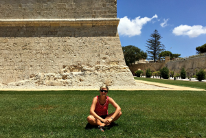 In Malta, the park walks you... the unsympathetic rules keeping people off the grass