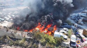 Industrial site catches fire in Żebbuġ