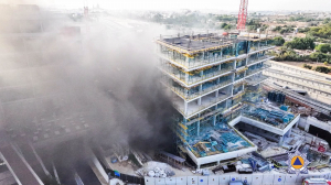 Fire breaks out at Skyparks 2 construction site