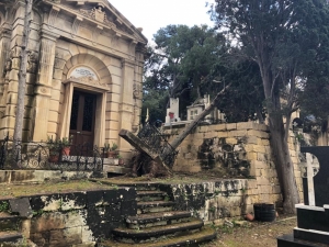 [WATCH] Graves, footpaths at Addolorata cemetery damaged by storm
