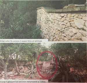 ‘No permit’ for Caruana Galizia’s rubble wall built on public land – report