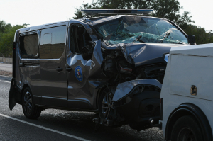 Six hospitalised following crash involving prison van on Ħal Far Road