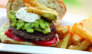 Gourmet burger with perfect fries