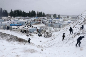 Fierce winter storms in Lebanon put refugees at risk