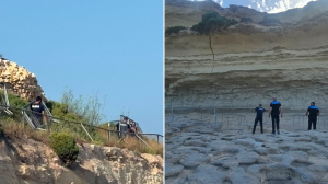St Peter’s Pool rock crack forces police to restrict access amid safety fears