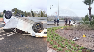 Woman suffers grevious injuries after car overturns in Attard