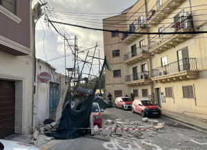 Authorities called for assistance after Msida scaffolding collapses