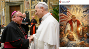 Trump posts AI image of himself as Jesus Christ after attacks on Pope Leo XIV