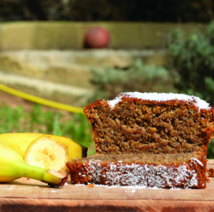 Vegan banana and coconut bread