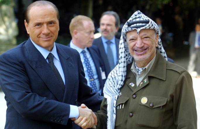 Secret diaries of former Palestinian leader Yasser Arafat reveal relationship with Silvio Berlusconi