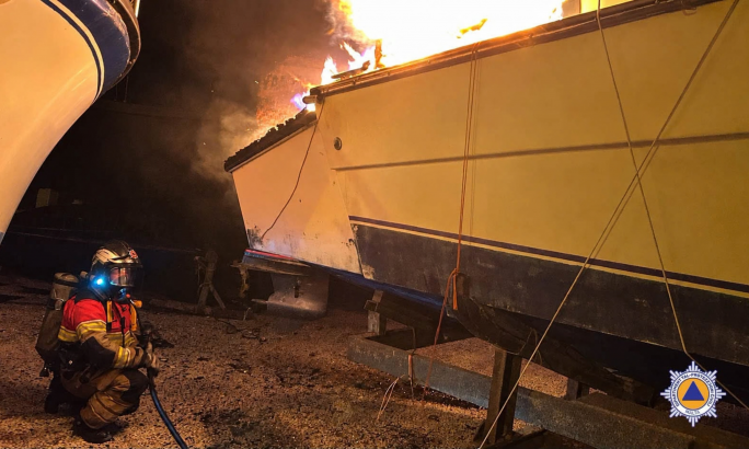 Boat catches fire in Marsaskala