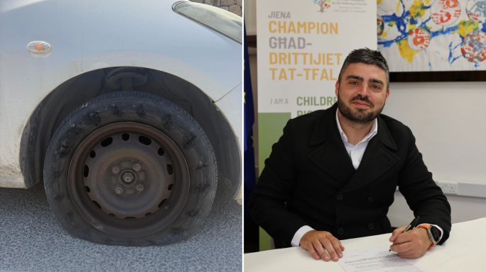 Omar Rababah says sister’s tyres slashed while collecting child from school