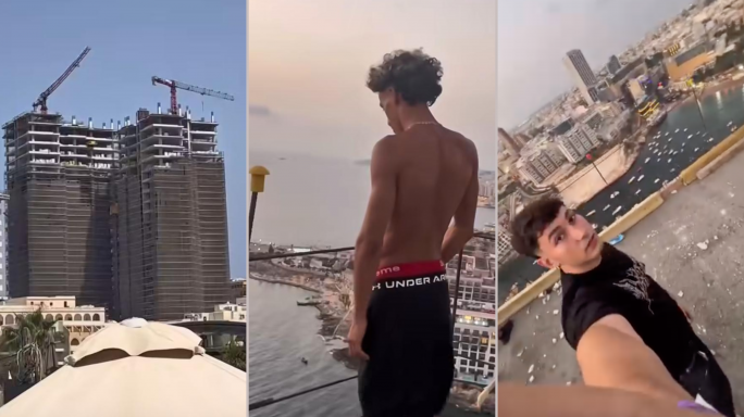 WATCH | Tourists urinate from roof of db's residental towers still under construction