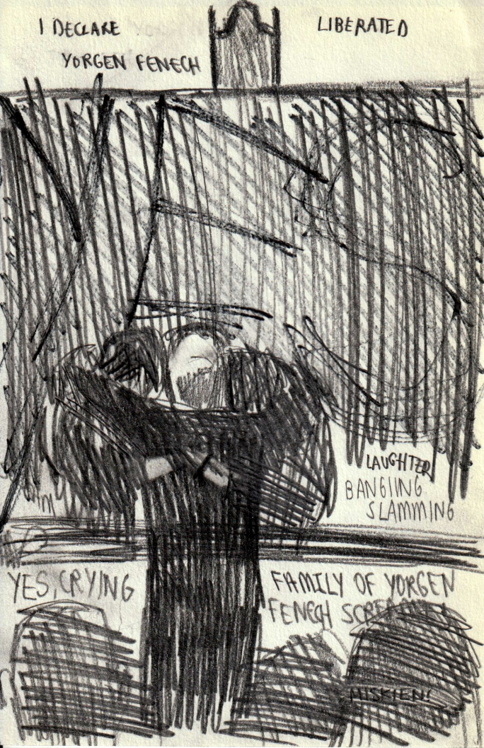 Yorgen Fenech's acquittal through the eyes of a sketch artist