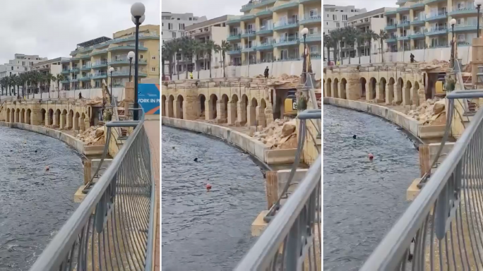 WATCH | Marsaskala residents demand answers on demolition of arches beneath promenade
