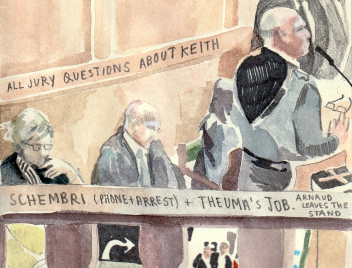Yorgen Fenech’s trial by jury through the eyes of a sketch artist