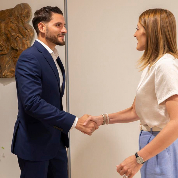 Alex Borg meets Roberta Metsola at PN HQ