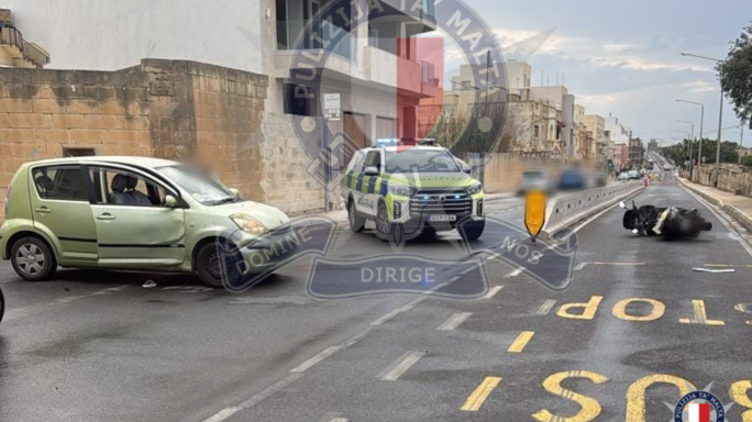 Motorcyclist hospitalised after Żejtun collision