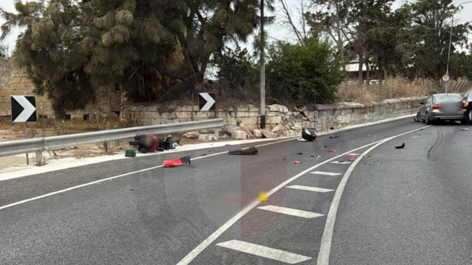 Motorcycle driver grievously hurt after Marsa accident