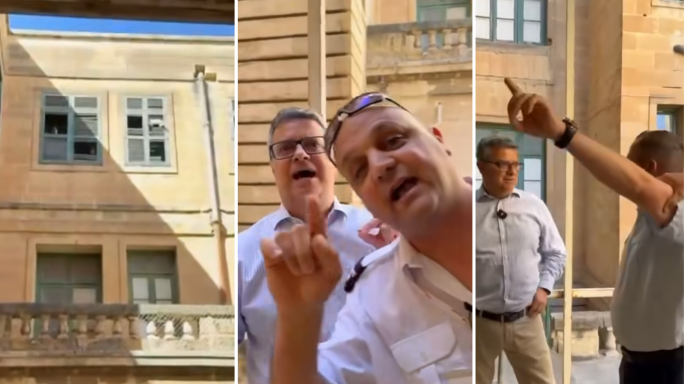 WATCH | Adrian Delia told off by St Luke's Hospital security while trying to film video
