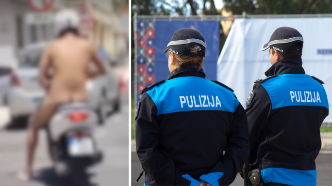 Updated | Police 'speaking to' naked motorcycle driver filmed riding in Pietà