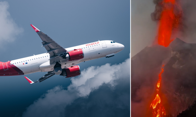 KM Malta Airlines warns of last-minute Catania cancellations during Etna eruption