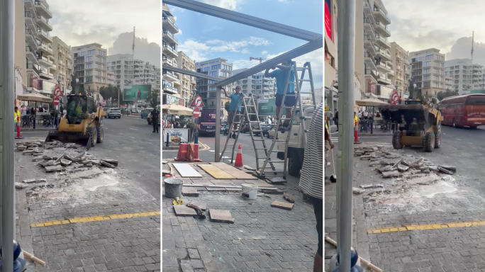 WATCH | Planning Authority removes paving outside Carlo Stivala’s Sliema restaurant after weeks of controversy