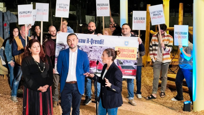 Qrendi residents crash garden inauguration in protest over massive development